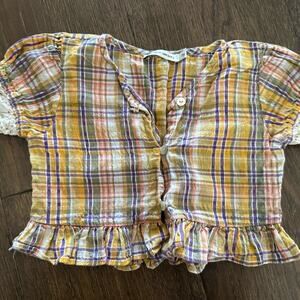 The New Society Toddler Girls Andrea Checked Top Shirt Sz 2